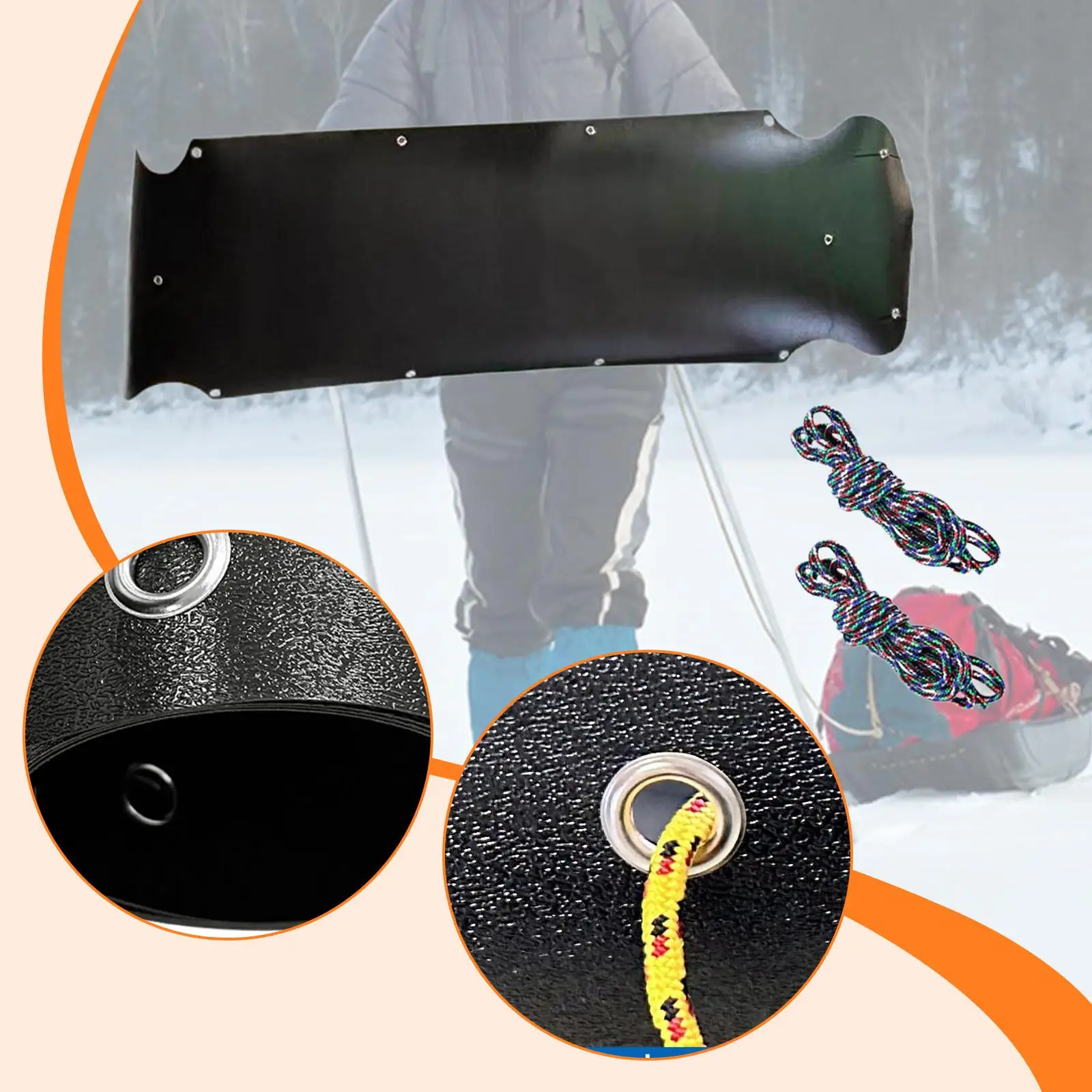 

Durable Deer Drag Sled HDPE Material Utility Game Hauler for Ice Fishing Elk and Tools Transport