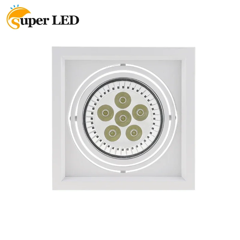 Quadro LED Downlights ajustável, luminária redonda, acessórios de iluminação titulares, recorte 65mm, MR16, lâmpada GU10