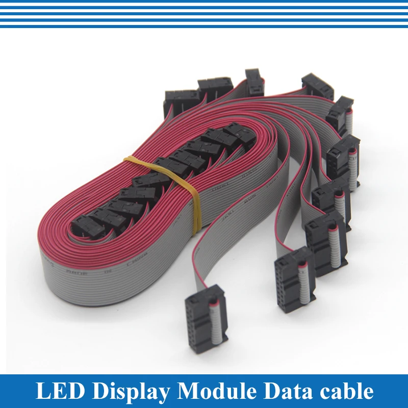 10 stks/partij Vertind Koper 50 cm, 80 cm Lange Platte Draad/Hub Kabel Vertind Koper datakabel voor LED Display