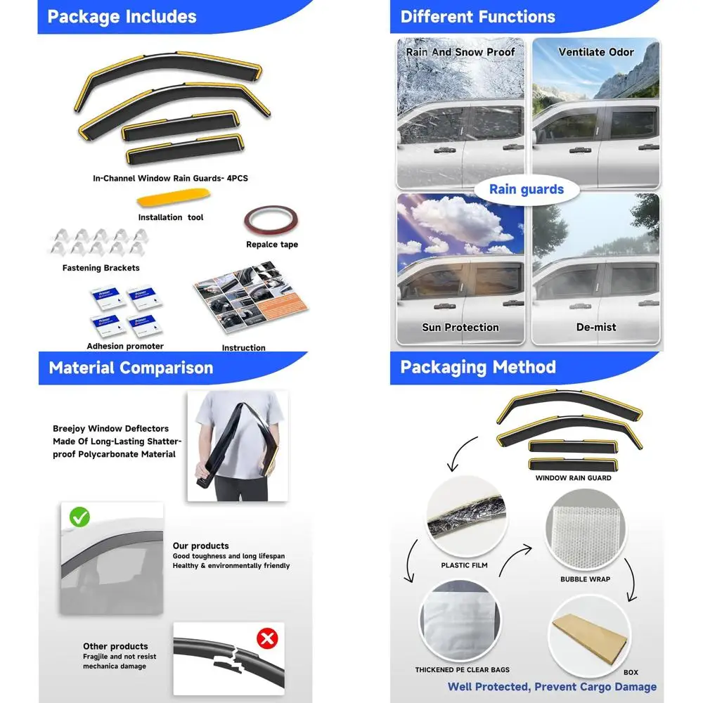 

Недождевики в наличии, подходят для Ford Maverick 2022 2023 2024 2025 2026, оконные дождевики, козырьки, вентиляционные козырьки, дефлектор окна