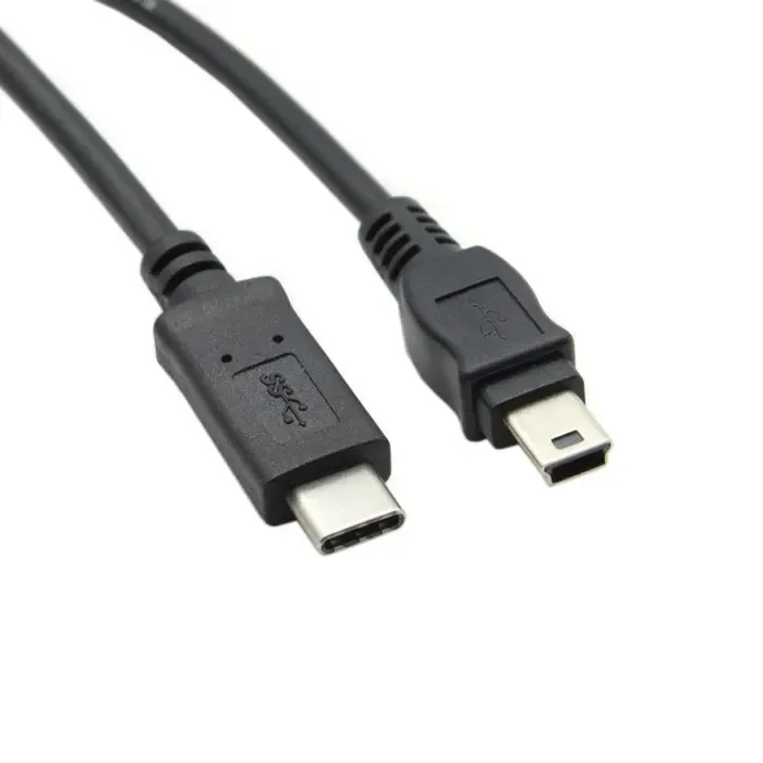USB-C USB 3.1 Type C Male to Mini USB 2.0 สายเคเบิลข้อมูลชาย 1 ม