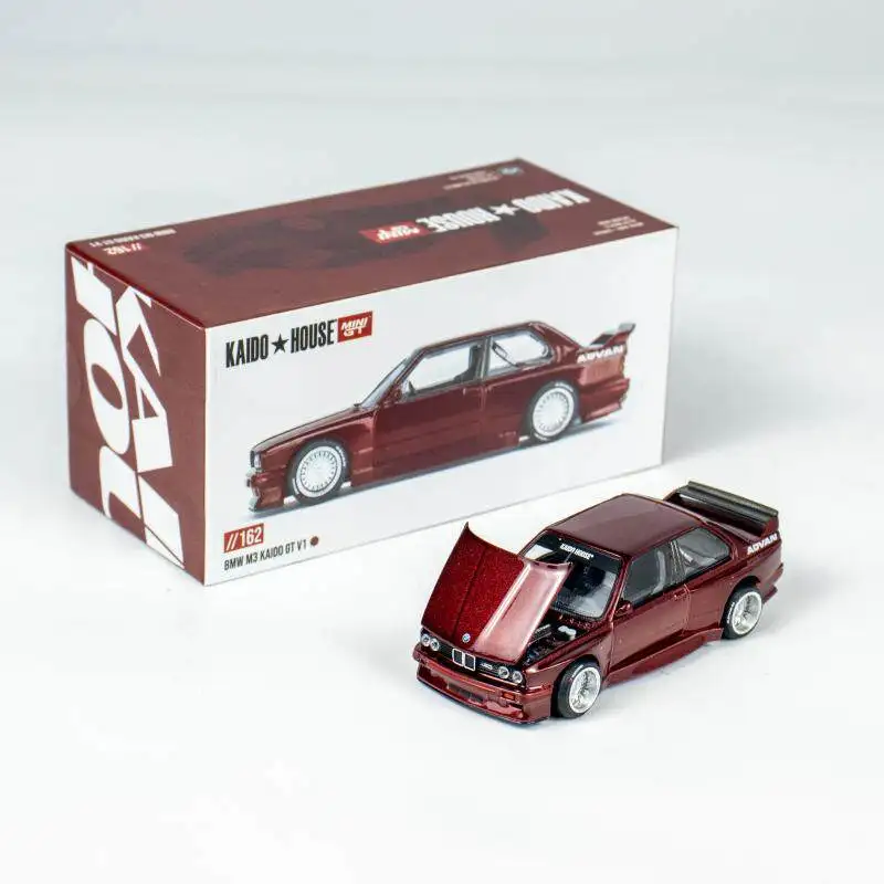MINI GT KAIDO House1:64 BMW M3 E30 Works EF Car Model - Alloy Cast Automobile Model, Adult Collection Item, Boys' Toy
