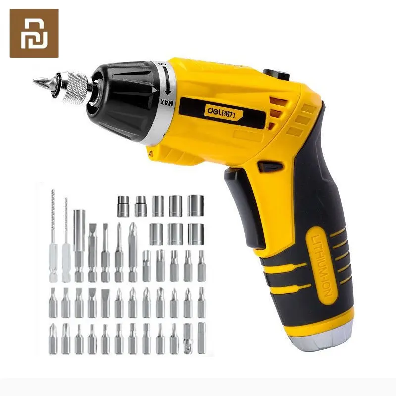 

Youpin Deli Tools DL4 Electric Screwdriver Set Rechargeable Small Hand Drill Electric Drill Home Power Repair Screw Driver Tools