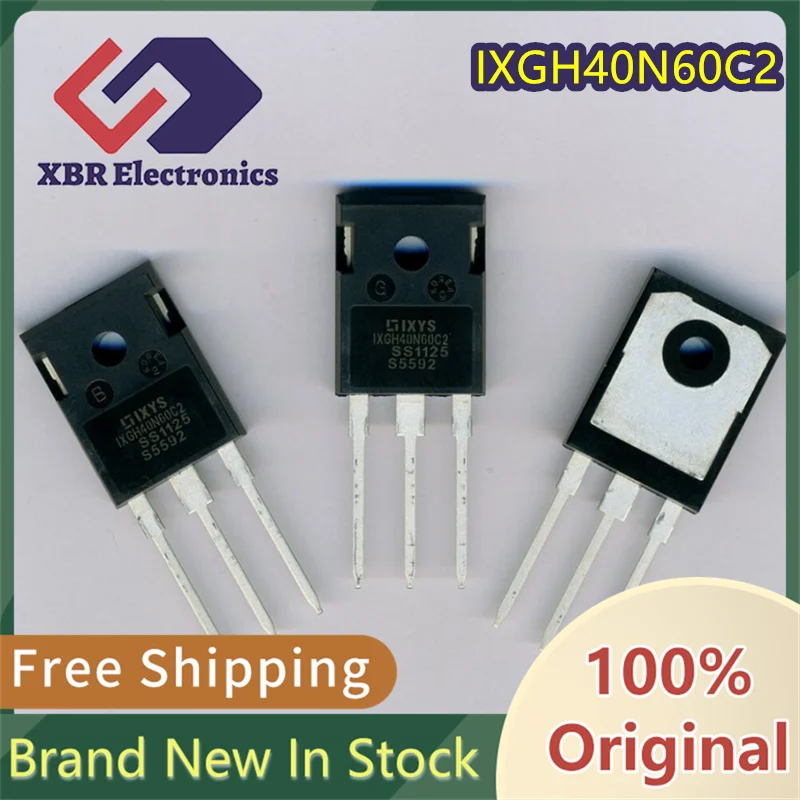 

(5/30 pieces) IXGH40N60C2 IXGH40N60 TO-247 600V 40A Brand new genuine product In stock with free shipping