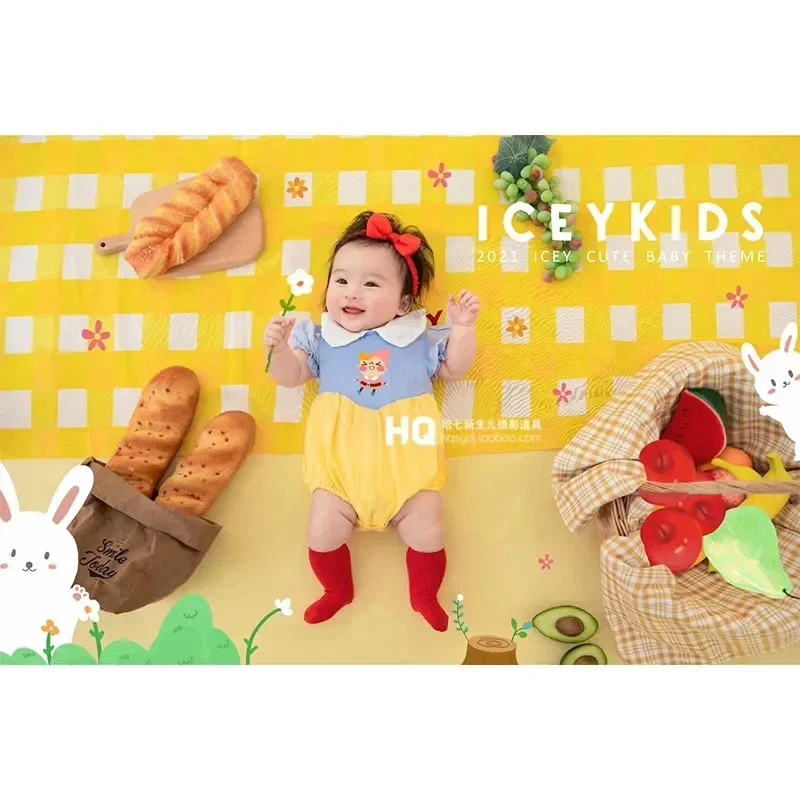 

Hundred Days Set Baby Cute Cartoon Style Photography Clothing 100 Days Baby Studio Photography Props 신생아사진