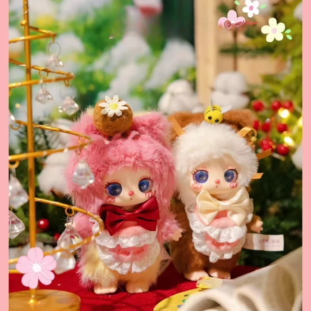 Echte Liila Chef Kitten Serie Blind Box Kawaii Plüsch Spielzeug Desktop Dekoration Ornamente Taschen Anhänger Geheimnisvolle Überraschung Geschenk