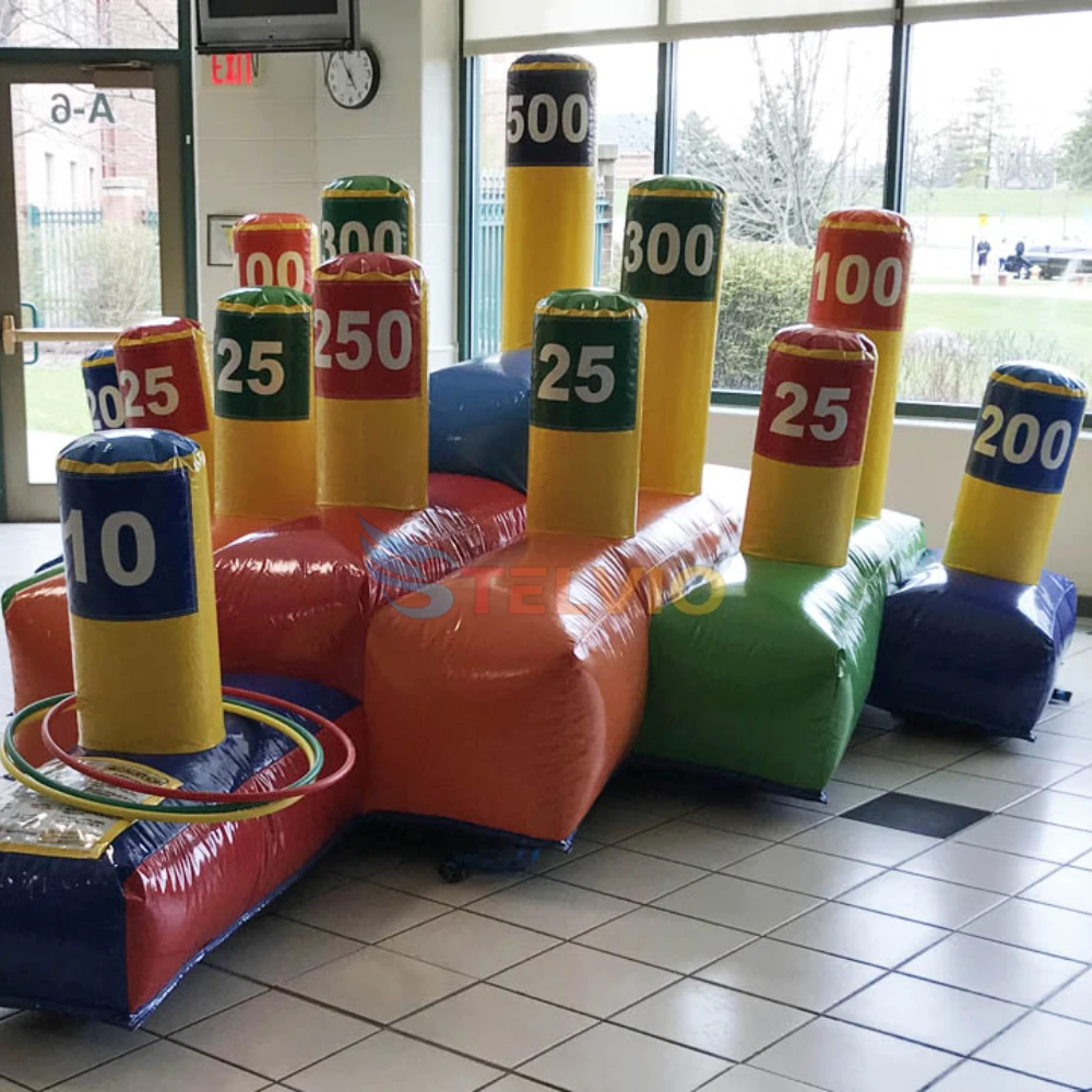 Gigantische Opblaasbare Ring Toss Carnaval Games Gigantische Sport Games Interactieve Springkussens Voor Kinderen En Volwassenen