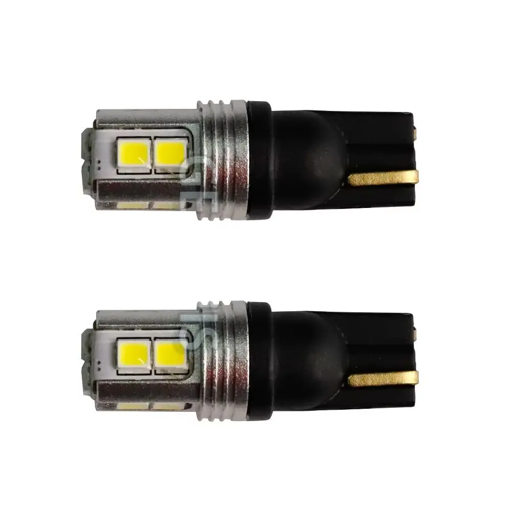 GEARUIS 100pcs T10 10 SMD 2835 LED W5W non polarity 60MA Wedge Light bulbs Clearance Lights Interior Map Dome Lights12V White