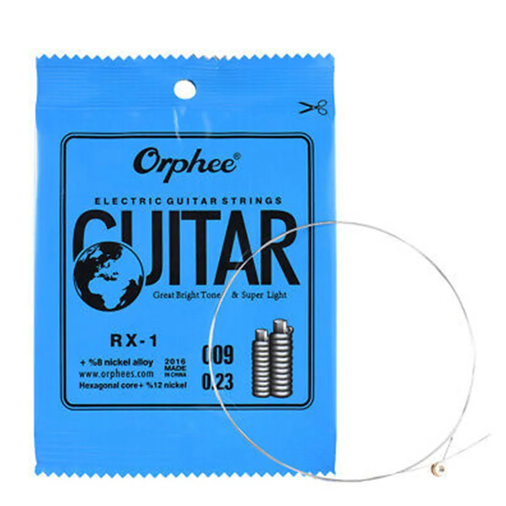 10 X Orphee  Single Strings For  Electric Guitar 1st  E-String(.009) Replacement  High-carbon Steel 0.23mm String  Guitar Parts