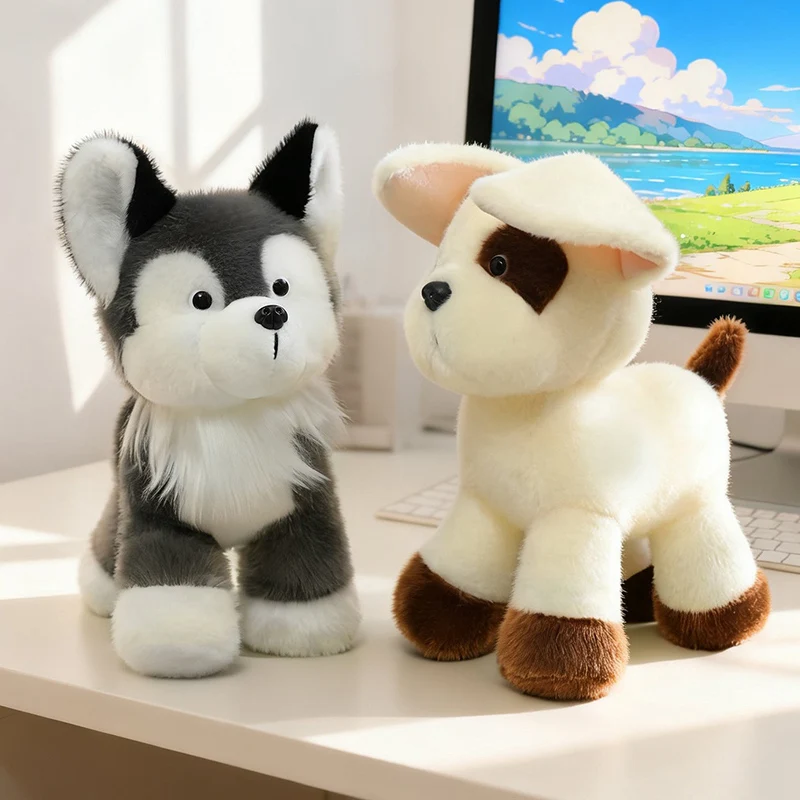 

Exquisite Cute Dog Plush Toys 24cm Simulated Dog Stuffed Doll Soft Kids Toys Kawaii Room Decor Toys Adorably Birthday Gifts