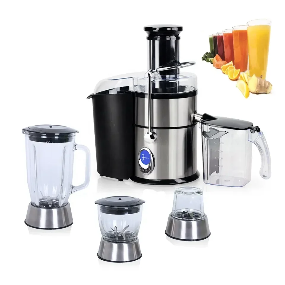 110v/220v 4 in 1 commercial  multifunctional food processor Blades High Speed Juicer Blender Dry Grinder