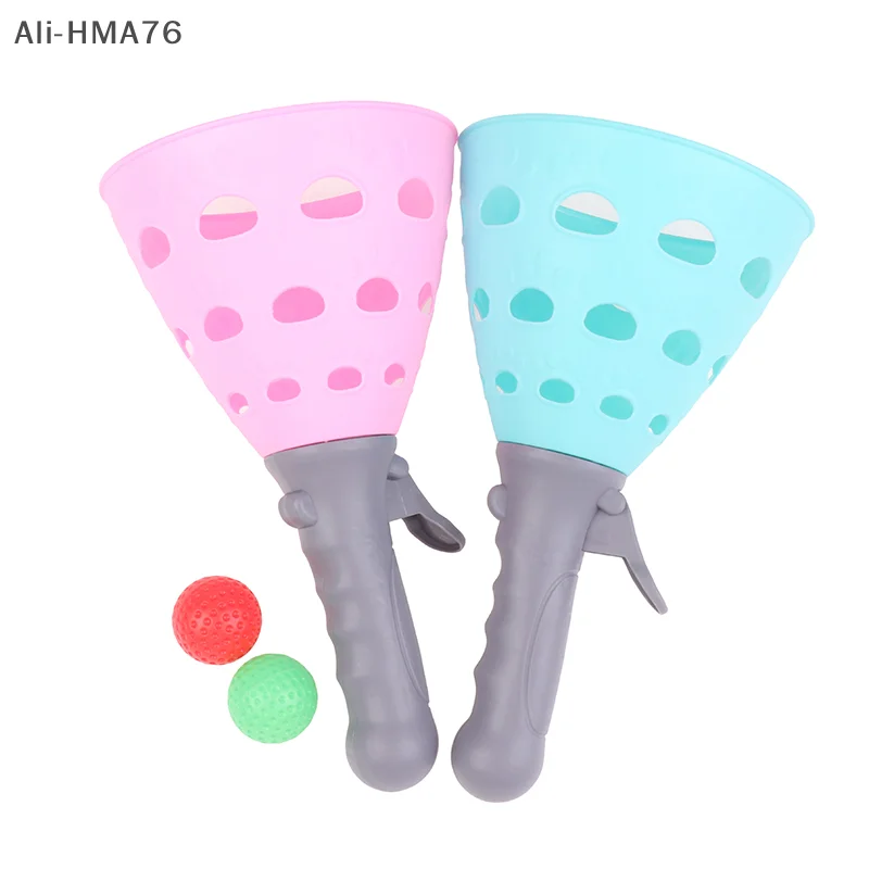 7Pcs/Set Plastic Parent-Child Outdoor Toy Pinball Sense Training Equipment Kids Fun Ejection To Catch A Ball Launch Throwing Toy