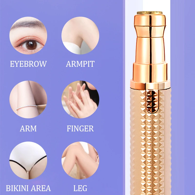 3 in 1 Women's Electric Epilator USB Charging Portable Hair Remover Bikini Painless Shaver for Women Body Facial Eyebrow Trimmer