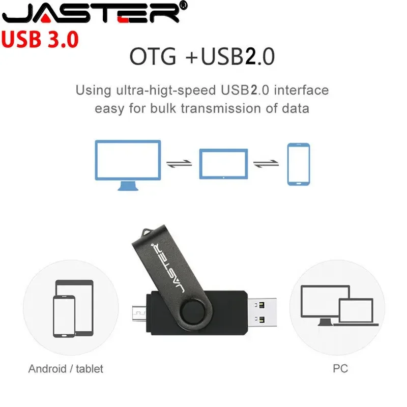 3in1 OTG Micro USB 3.0 Flash Drives 128GB 64GB High Speed Pen drive For Smart Phone/Laptop Type-C Gift 32GB Memory stick U disk