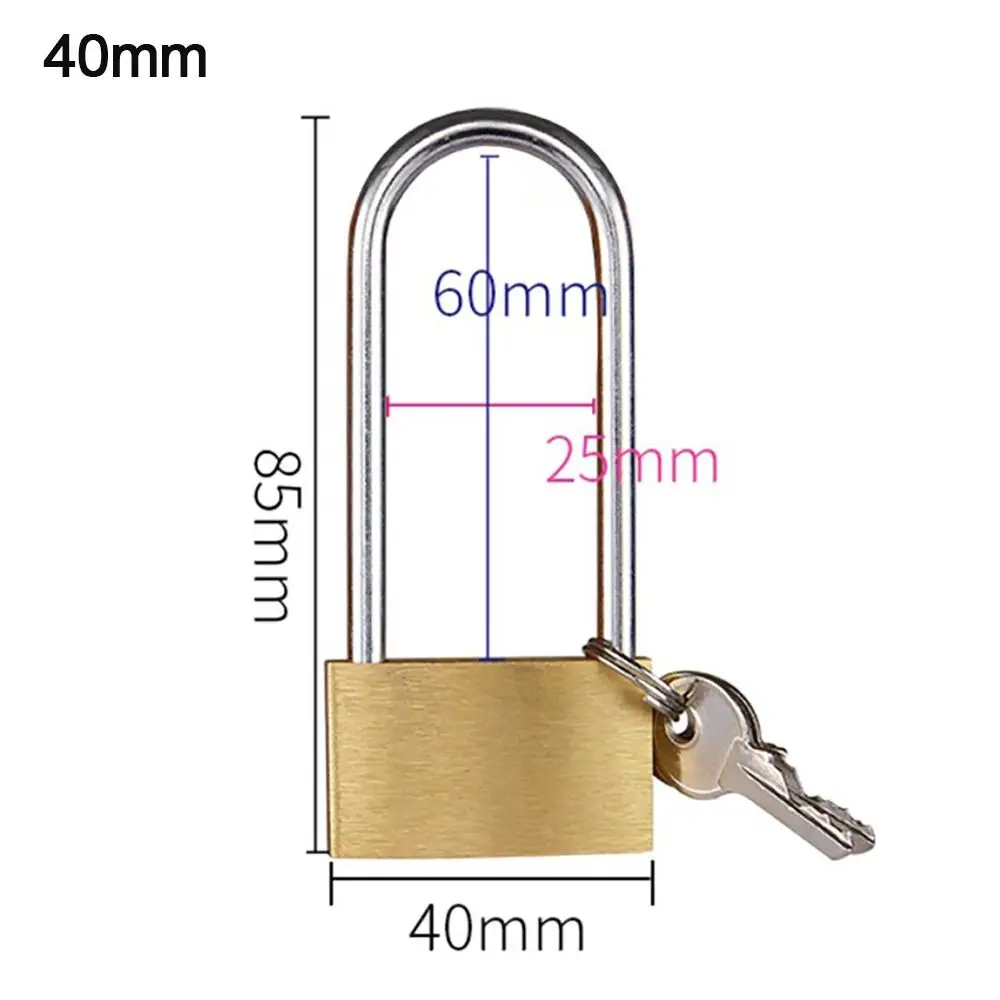 Mini Hardware Copper Padlock Small 3Keys Copper Lock Luggage Case Padlock Locker Case Supply