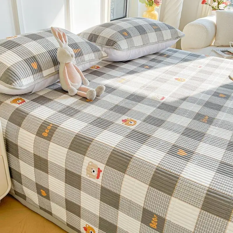 A-Class Pure Cotton Bed Sheets, Washed Cotton Cartoon Small Fresh Bed Sheets Bedspread
