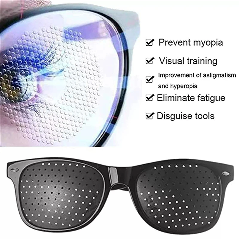 Anti-fatigue Vision Care Wearable Corrective Glasses Improve Stenopeic Pinhole Pin Hole Glasses Eye Protection for Men Women