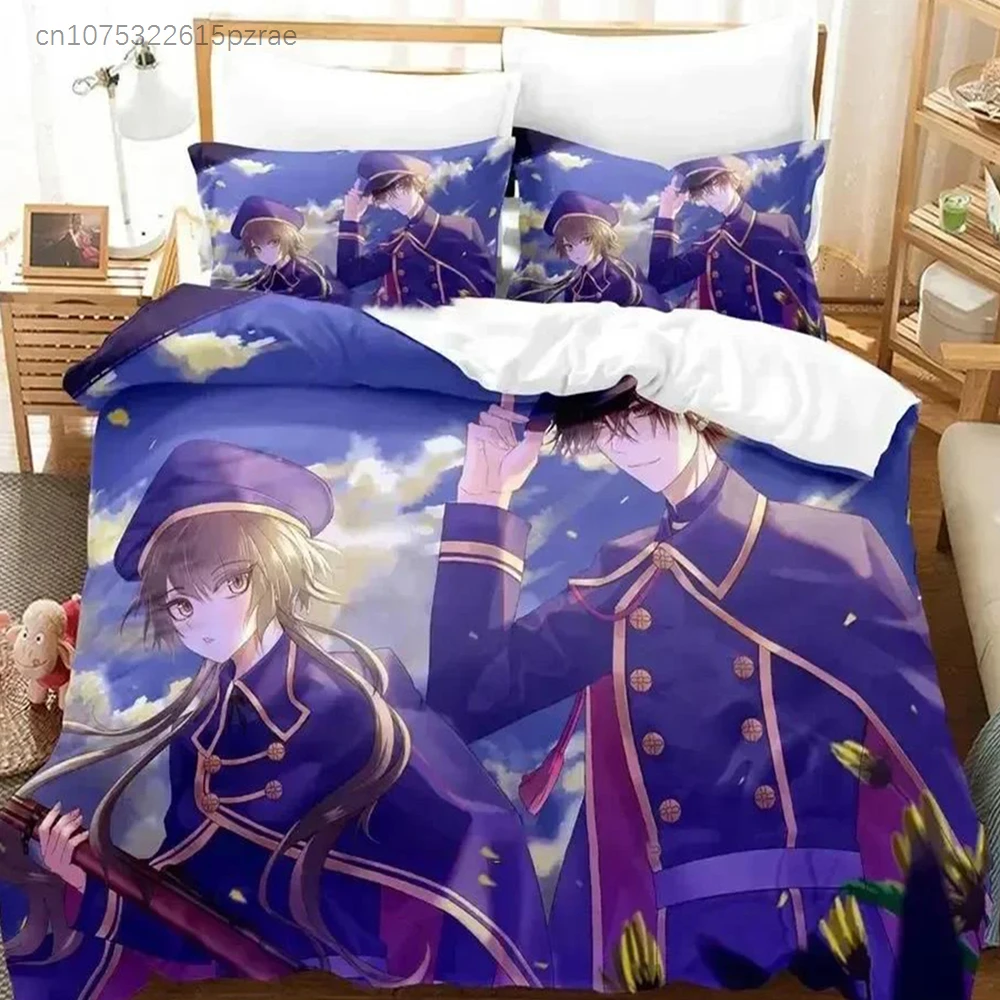 Anime Hoshino Ichika Project SEKAI Bedding Set Printed Bed Set With Pillowcase Duvet Cover Soft Queen King Size Bedclothes Home
