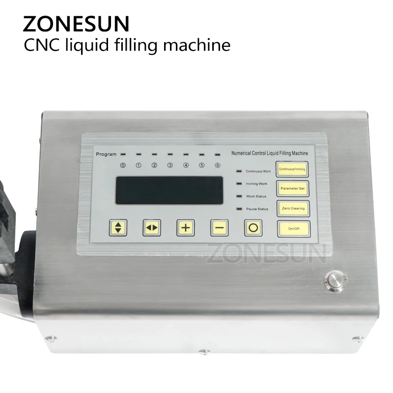 ZONESUN Electrical Liquid Filling Machine Mini Portable Diaphragm Pump Bottle Filler for Water Perfume Beverage Olive Oil GFK180