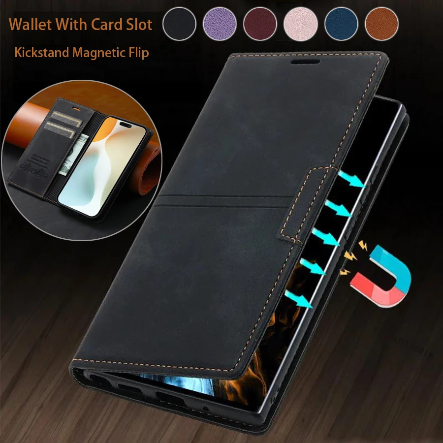 Wallet Anti-theft Brush Photo Frame Leather Cover For Mobile phone Case Exclusive customization link