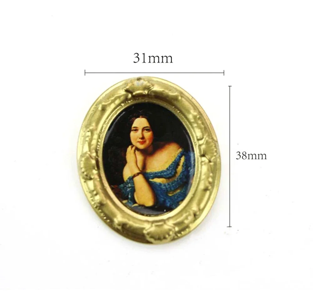 1/12 Poppenhuis Miniatuur Fotolijst Mini Wandmontage Fotolijst Model Speelgoed voor Poppenhuis Accessoires Decoratie