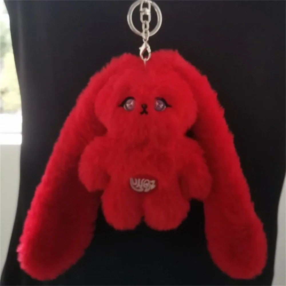 2Set Kpop YUQI Keychain Plush Dolls Kawaii Pendant (G)I-DLE Keyring Bag Phone Backpack Key Chain Accessorie Collection Gift