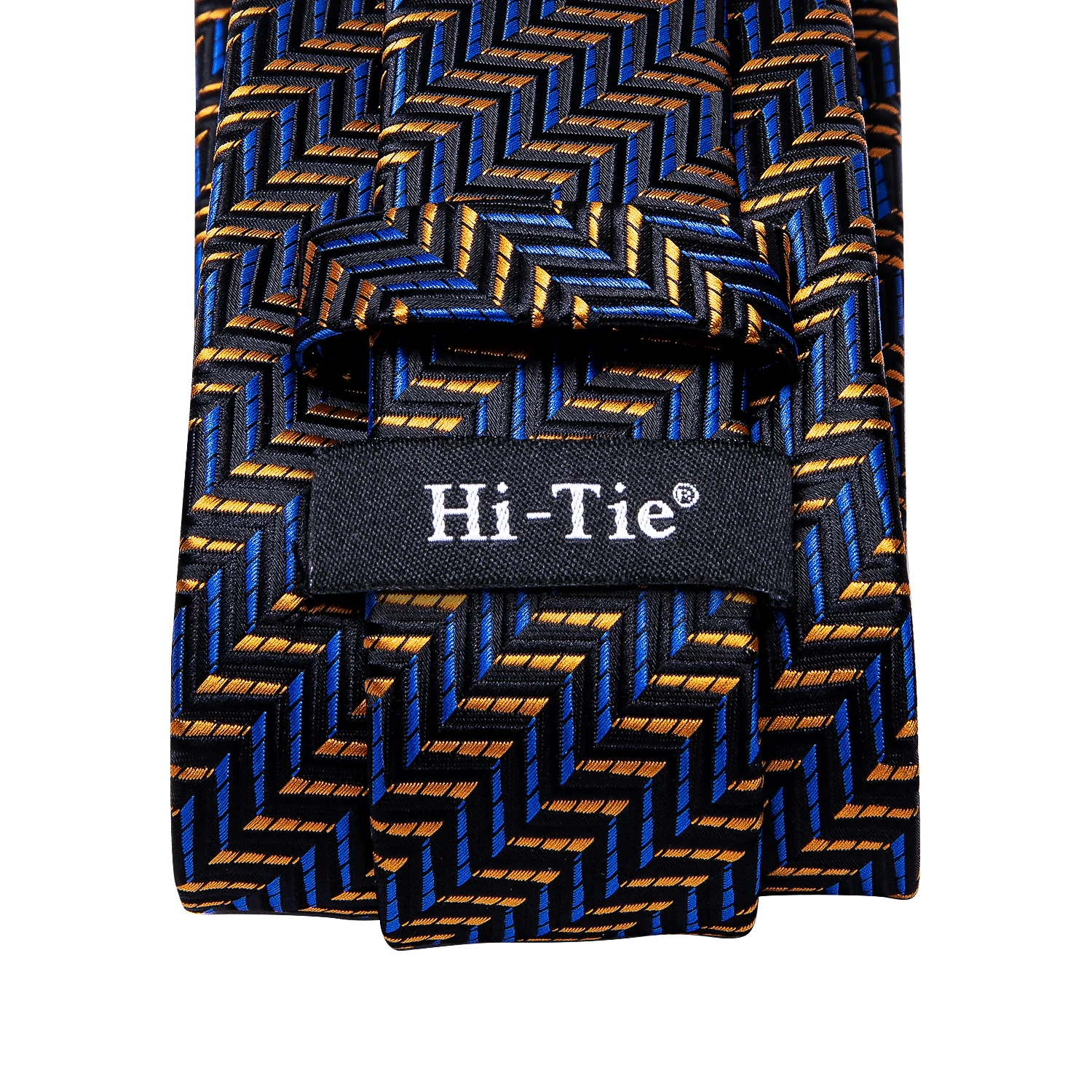 Azul ouro listras homens gravata lenço abotoaduras conjunto gravata para homem masculino casamento negócios gravatas formal pai marido presente