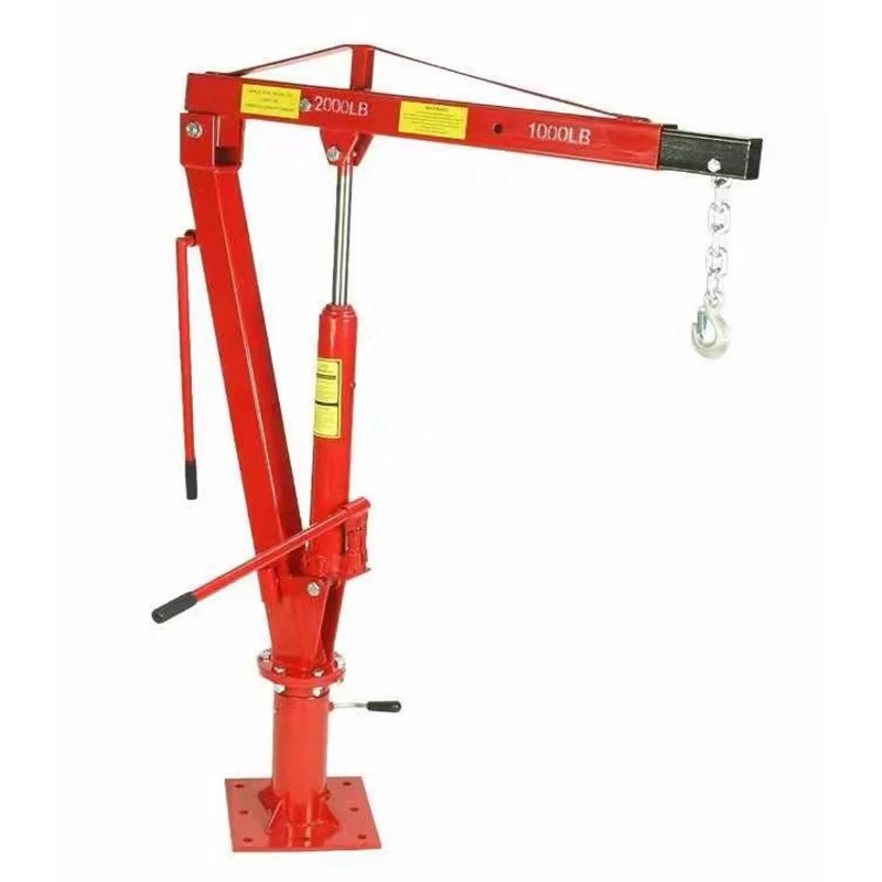1 Ton Folding Type Mobile Manual Hydraulic Hoist Shop Engine Crane