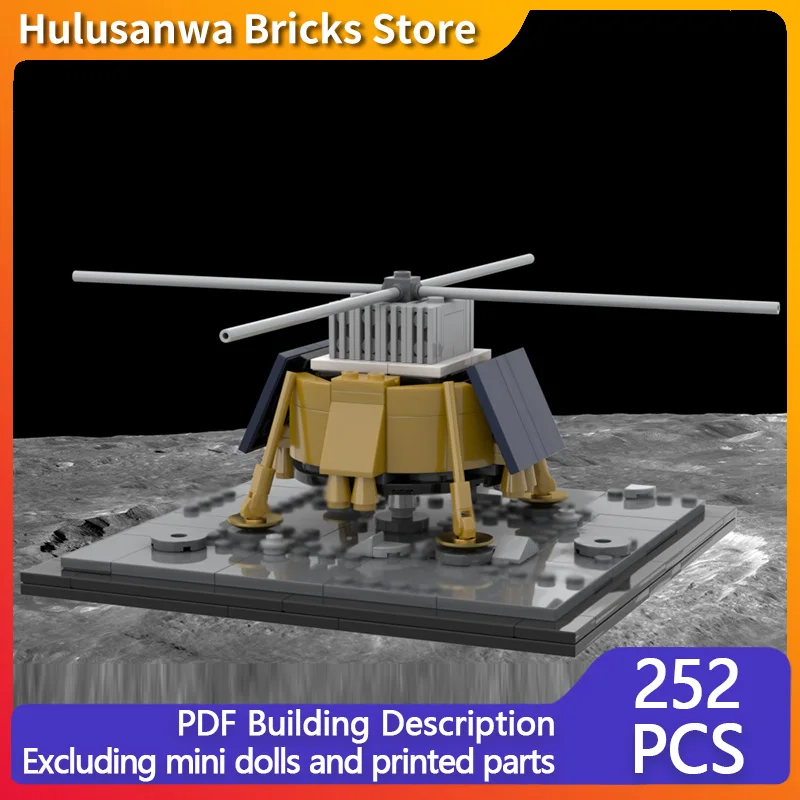 

Blue Ghost Lunar Lander Model MOC Building Bricks War Equipment Modular Technology Gifts Holiday Assemble Children Toys Suit
