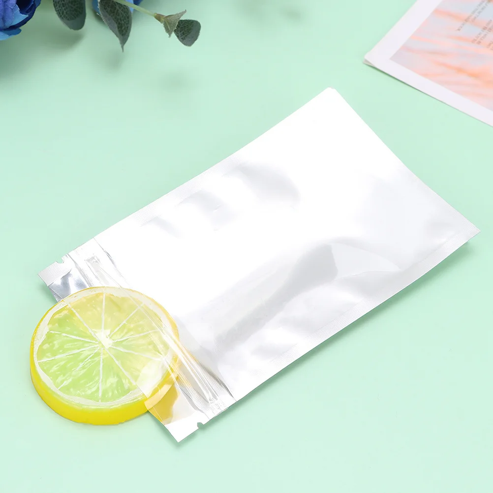 

100pcs Aluminium Foil Bags Food Grade Self-Sealing Packaging Bags Clear Reusable Storage Pouches For Tea Coffee Snacks Candy