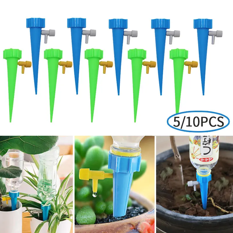 1/5/10Pcs Adjustable Waterers Self Watering Kits Indoor Plant Watering Device Gardening Flowers Plants Automatic Waterer Gadgets