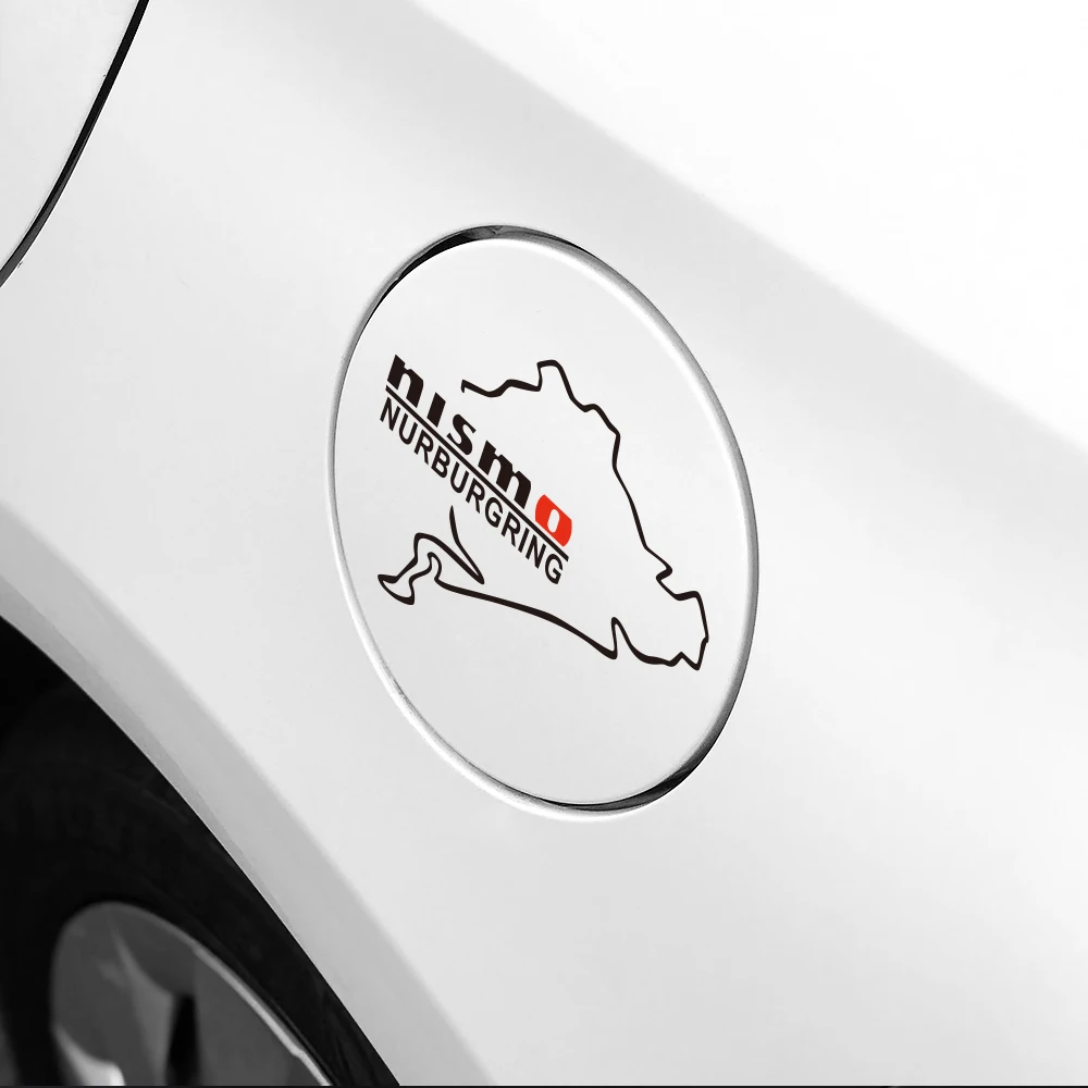 Car Fuel Tank Cap Sticker For Nissan Nismo Qashqai J10 J11 Juke Micra Leaf Sentra Patrol Y61 Note Tiida Auto Tuning Accessories