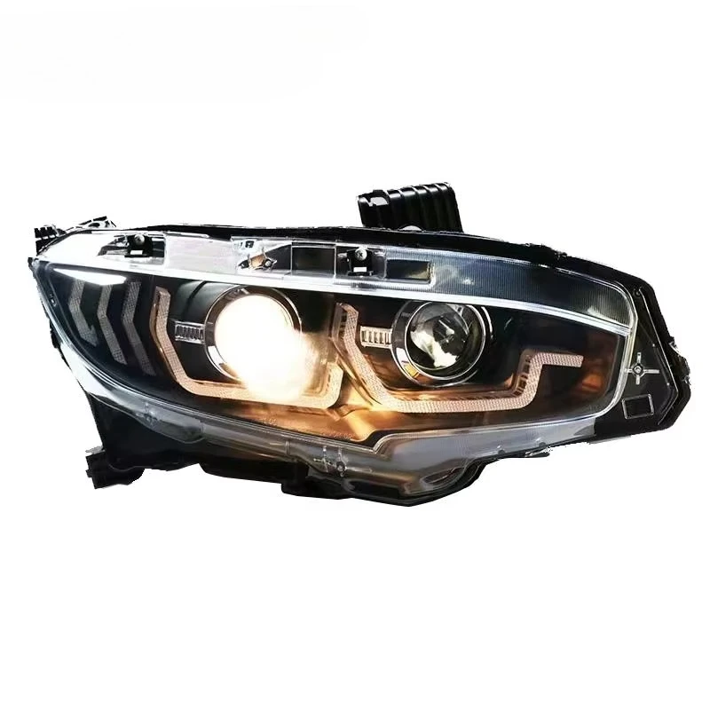 for For Honda civic 10th Generation 2016 2021 Dynamic Turn signal Lamp Assembly High Beam DRL Auto Parts LED Headlamp