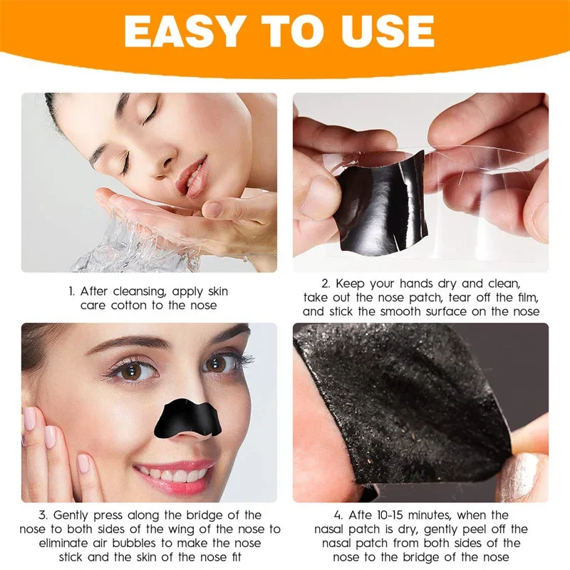 30pc Nose Blackhead Remover Mask Skin Deep Cleansing Shrink Pore Nose Black Head Remove Stickers Skin Care Mask Patch