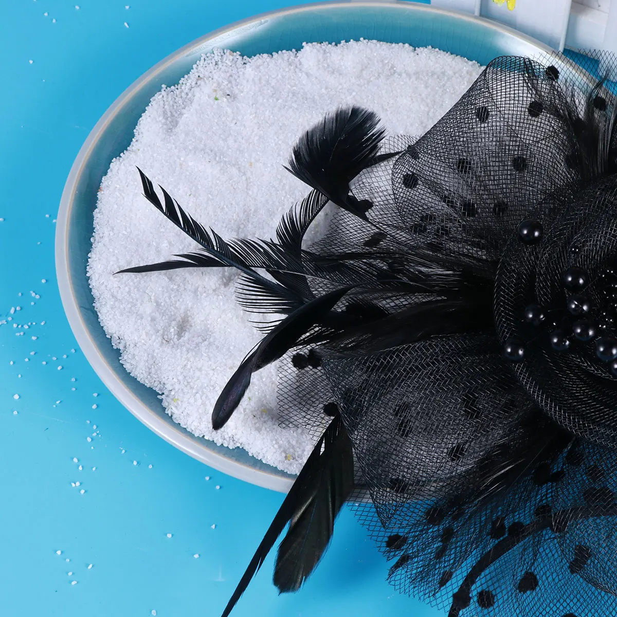 غطاء الرأس النساء إكسسوارات الشعر الزفاف تيارا زهرة دبوس الشعر العروس اللؤلؤ كليب الزفاف حفلة مهرجان سحر أنيق #5