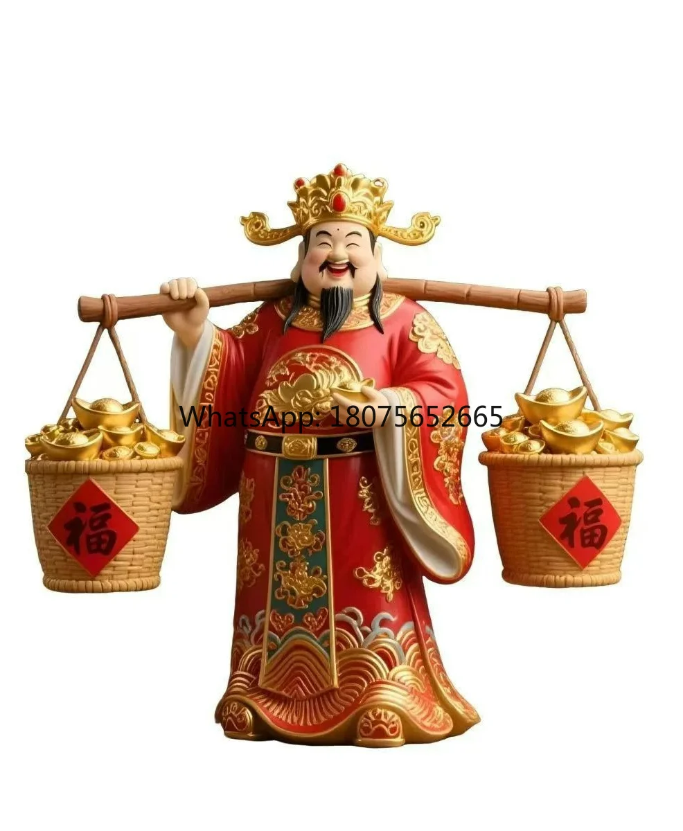 God of wealth blessing & fortune creative metal magnetic fridge magnet cartoon home decoration gift