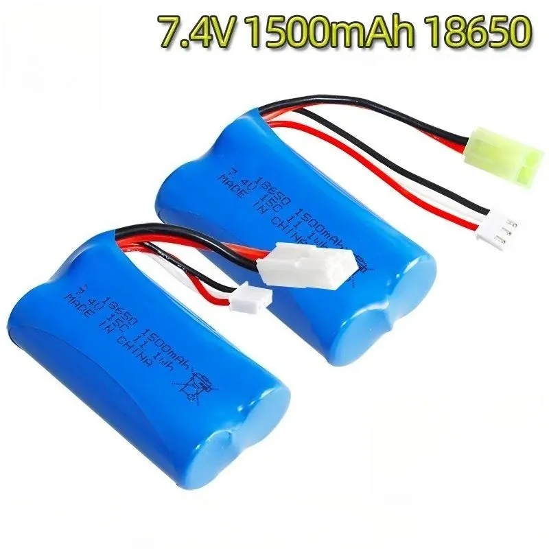 for Customized 12428 RC Car 7.4V 1500mAh 15C Lithium Battery Cylindrical 18650 High Speed Remote Control Car Battery Pack
