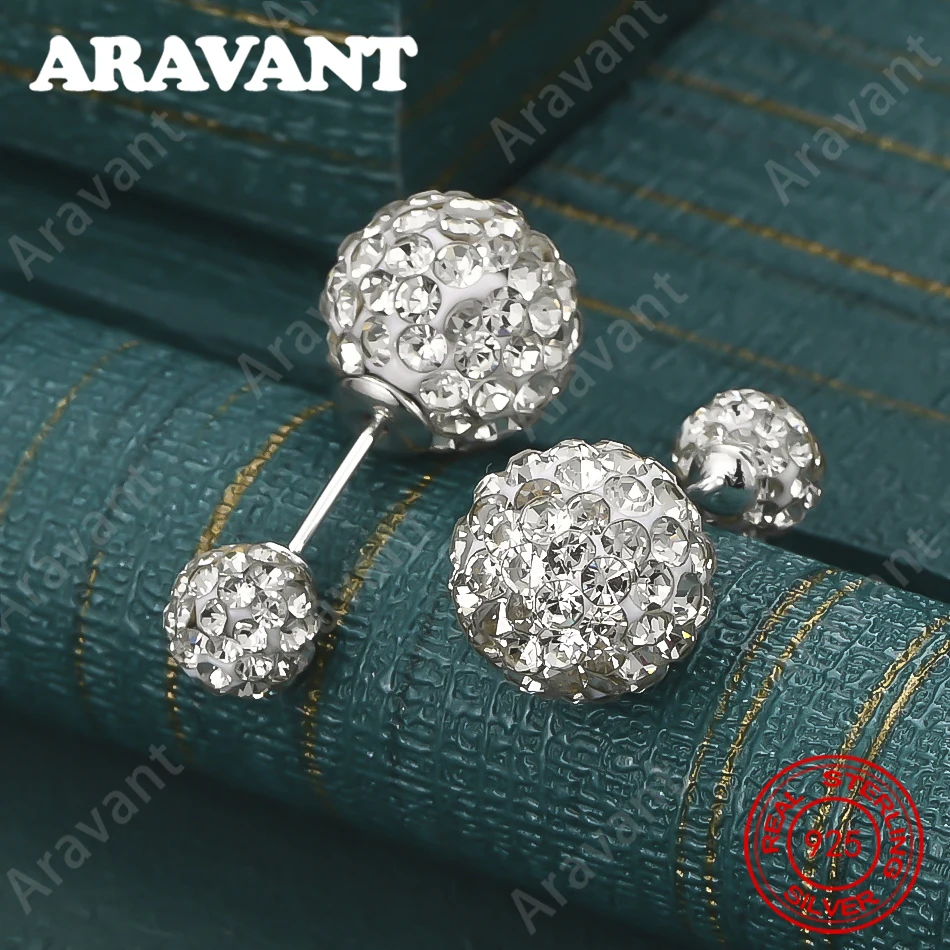 925 Sterling Silber Runde Zirkonia-Ohrringe für Damen - Vintage-Eleganz und edler Partyschmuck