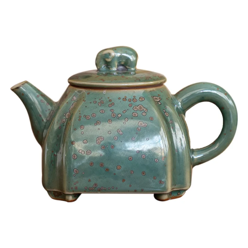

L Coarse pottery Kung Fu tea set teapot Simple household ceramic kiln-changed teapot