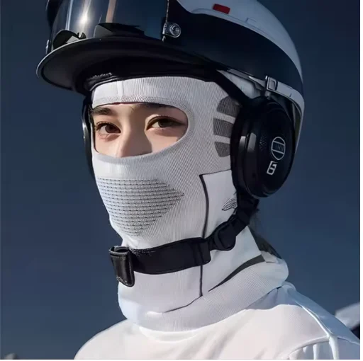 Fleece Lined Full Face Mask Winter Warm Elastic Breathable Windproof Adjustable Ear Loops for Men Women Skiing Cycling Outdoor