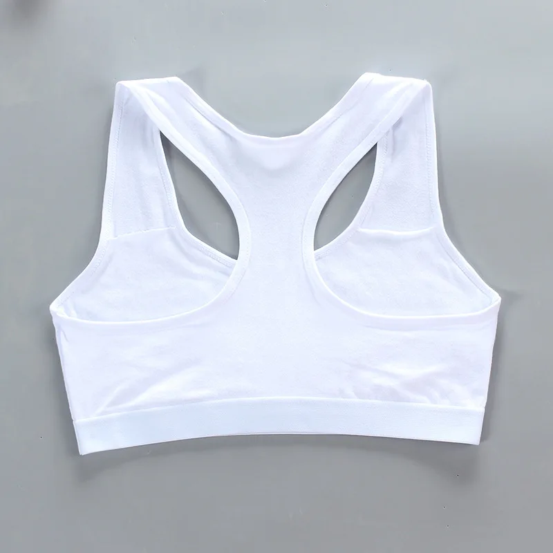 1PC 8-18Y Cotton Teenage Girl Sports Training Bra Puberty Adolescent Vest Wireless No Pad Kids Bra Underwears Children Tank Tops - view 4