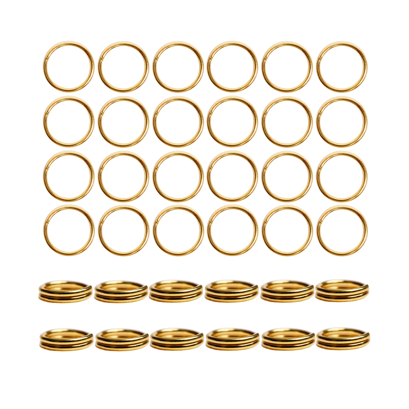 200-360 sztuk/partia 5mm-8mm stal nierdzewna otwarta podwójna pętla pierścienie skokowe DIY breloczek dzielone pierścienie złącza do tworzenia biżuterii