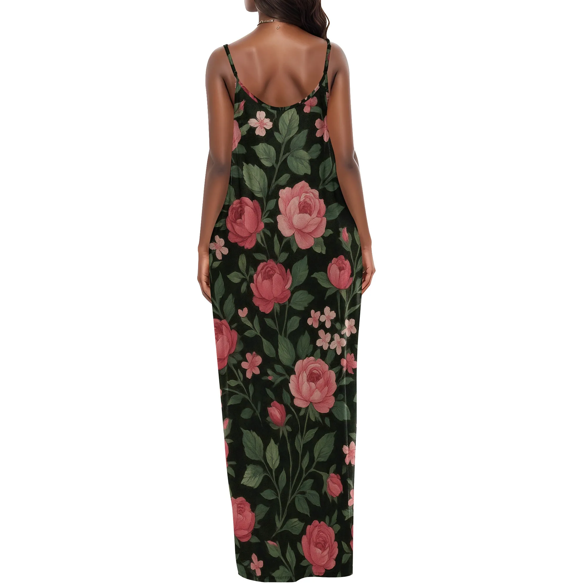 ผู้หญิงขนาดบวก Sundress Luau ปาร์ตี้ฤดูร้อน Curvy Maxi Tropical Boho Beach Dress