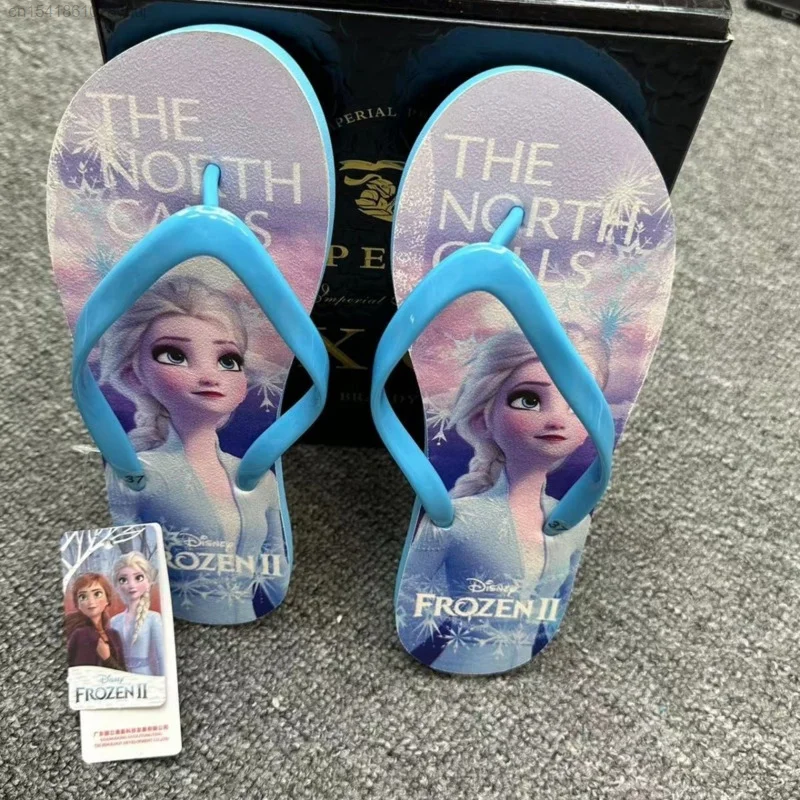 Disney Mickey Mouse Flip Flop Y 2k Kawaii Anime Sandals Fashion Platform Shoes Women Frozen Anna Elsa Princess Cute Slippers Yk2