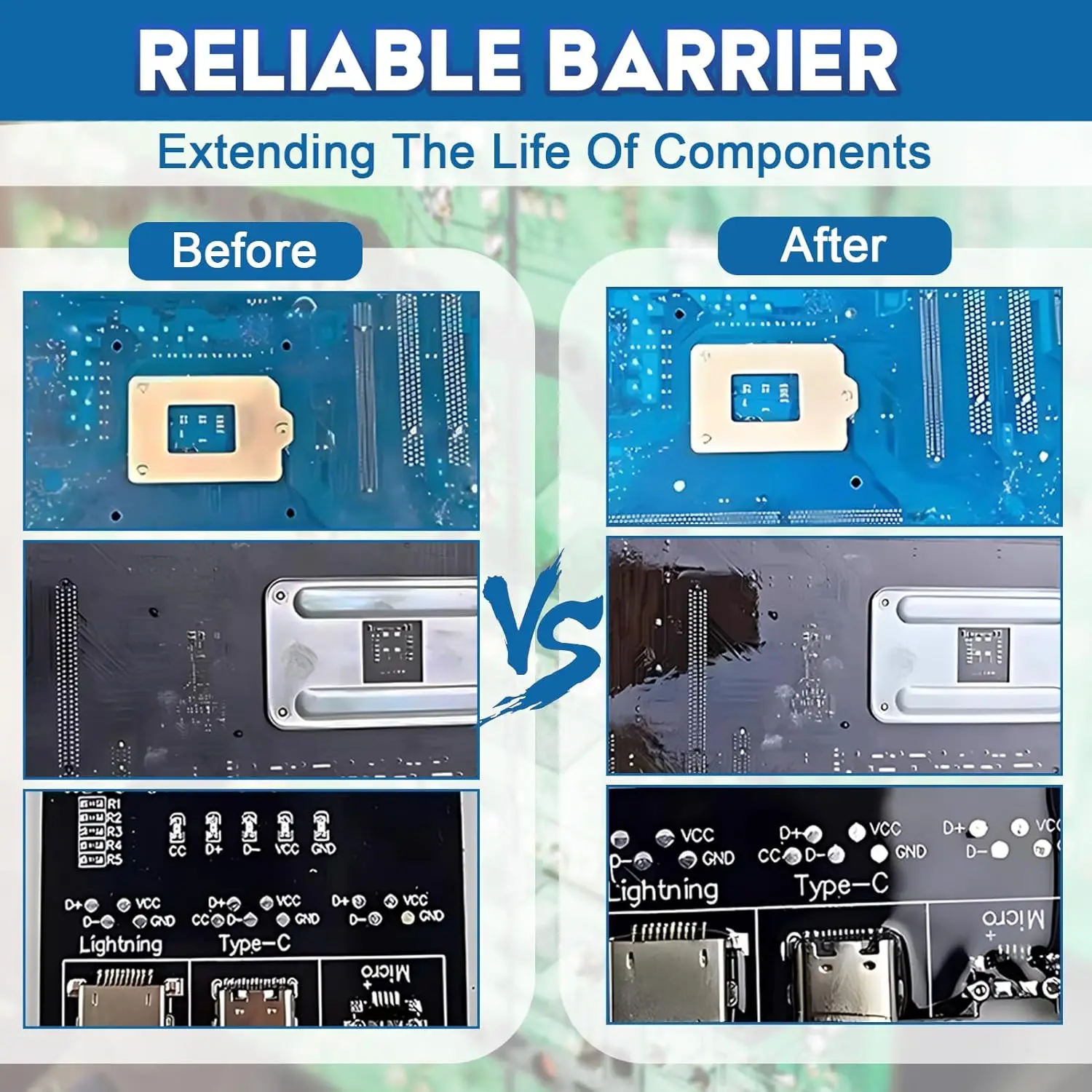 Waterproof Conformal Coating Varnish for PCB Board, Fast Drying Clear Insulating Paint for Electronics Circuit with Brush image 4