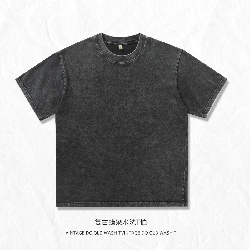 2026 Summer Men's and Women's Washed American Retro Loose Fit Multi-Purpose Short-Sleeved T-Shirt