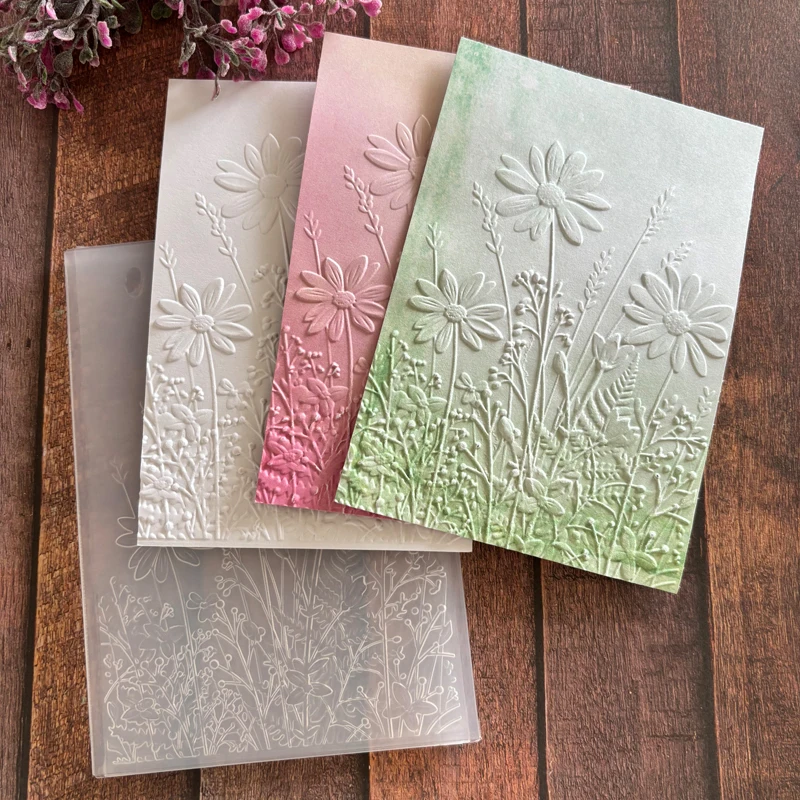 3D-geprägter Relief-Ordner – Karte zur Wildblumen-Memoiren