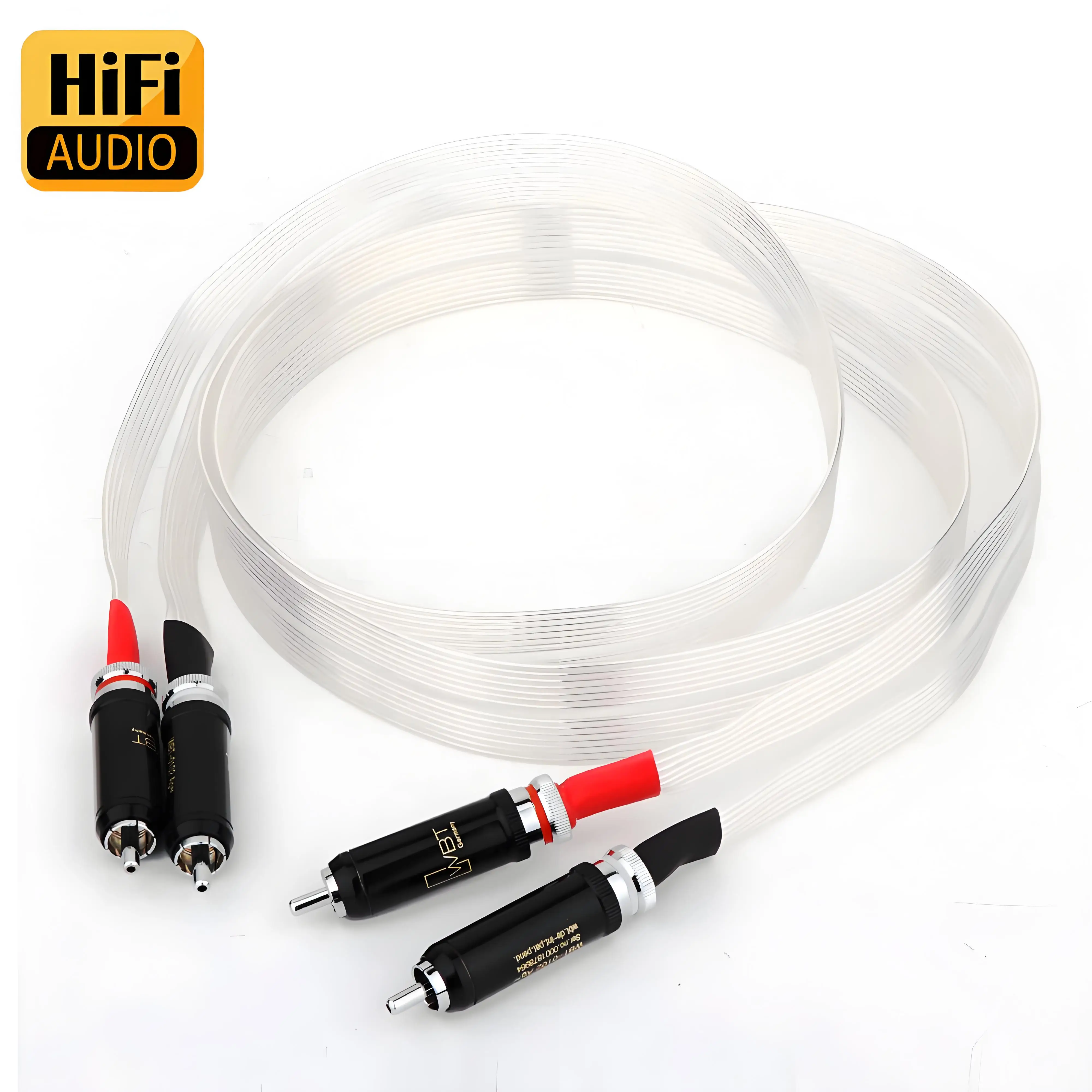 

Nordost Valhalla Rca Cable Hifi Audiophile 7N OCC Silver Plated Signal Audio Cable WBT0102 2RCA Plug for Amplifier DAC Soudbox