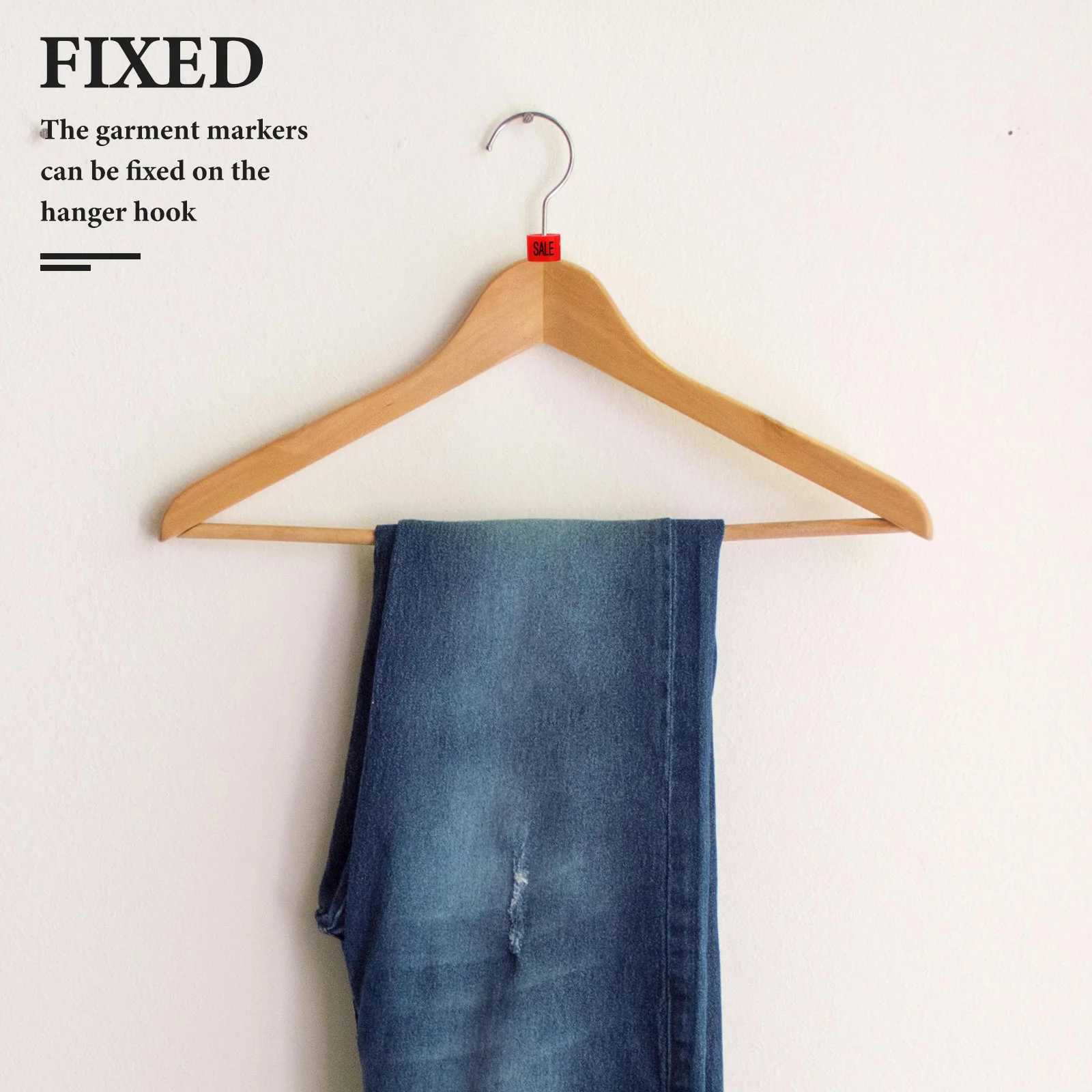 

100pcs Clothes Hanger Sale Markers Plastic Red Color-Coding Size Tags Assortment Kit For Garment Hangers