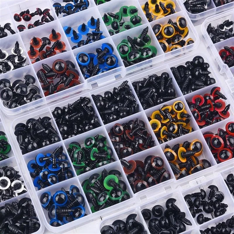 100pcs 10mm Globe Oculaire Accessoires De Poupée En Plastique Noir Sécurité En Peluche Yeux Amigurumi Pour Jouets 6mm 8mm 12mm BRICOLAGE Drôle Jouet